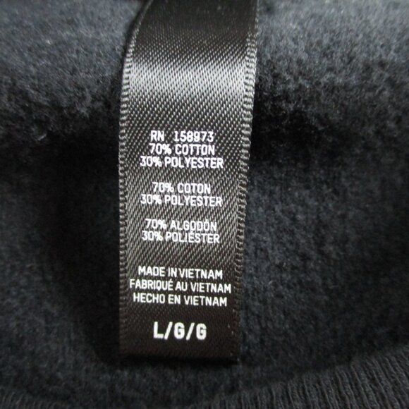 SKIMS Cotton Fleece Crewneck Pullover Womens Large Onyx Sweatshirt Sweater NEW - Picture 5 of 9